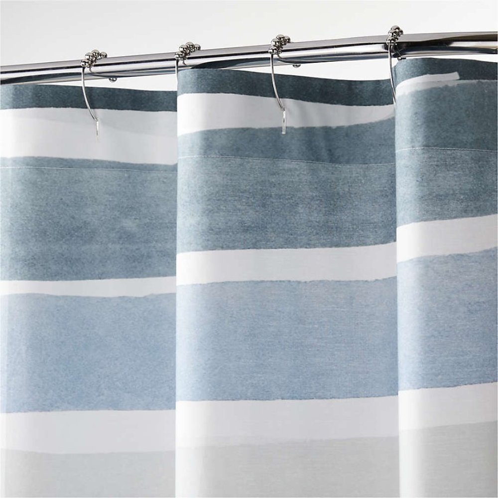 Kasura Stripe Watercolor Shower Curtain